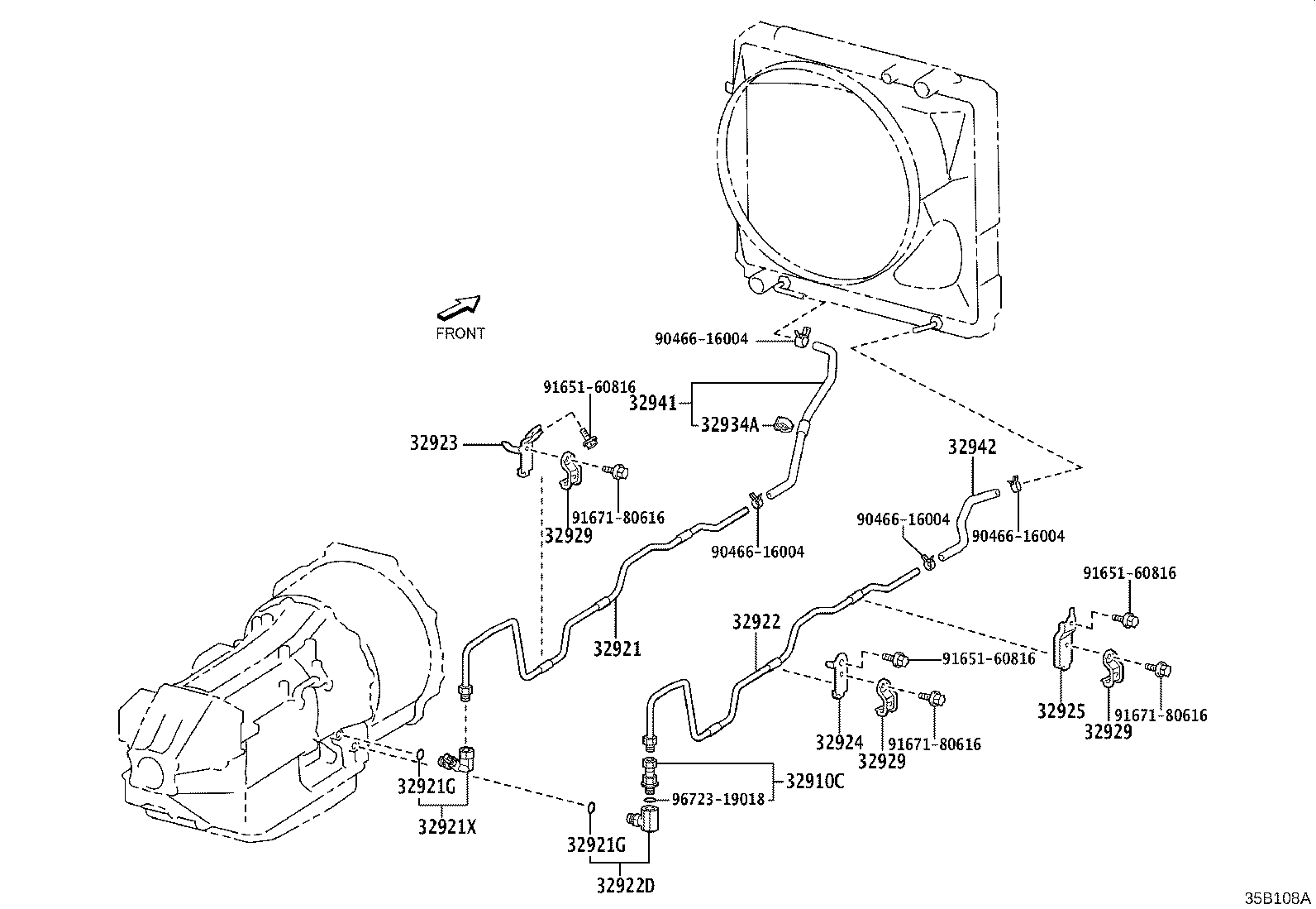 32921-36200 TUBE, OIL COOLER INLET product image
