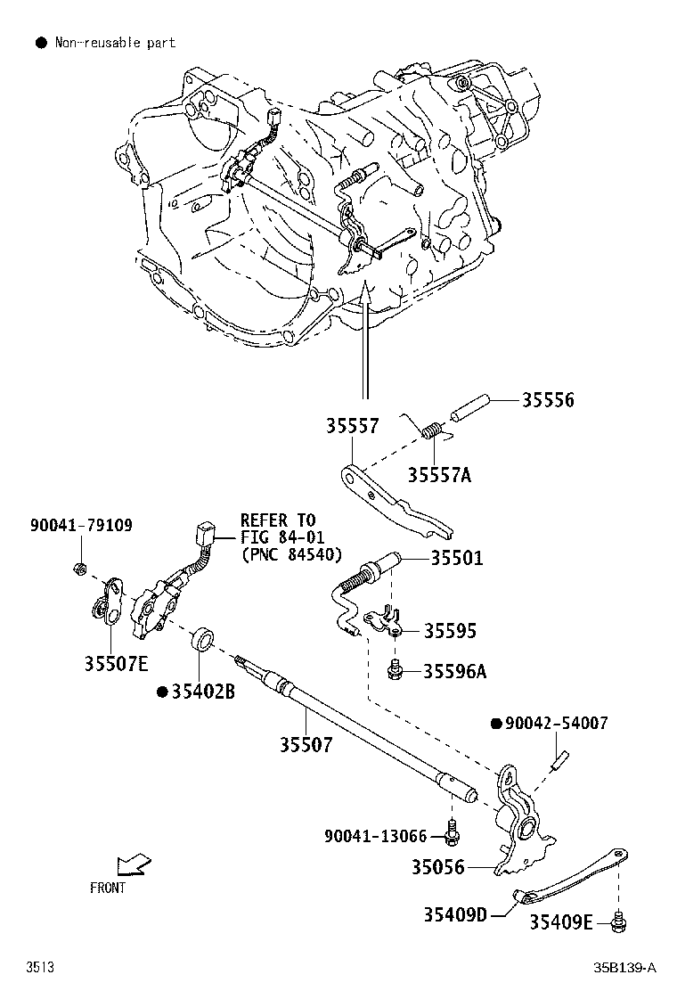 35507-B5010 LEVER,TRANSMISSION CONTROL SHAFT product image