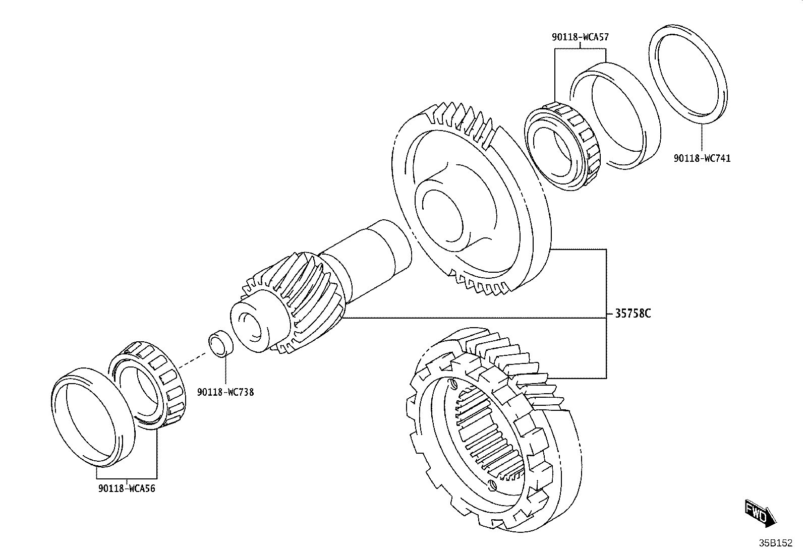 35097-WC002 GEAR, REDUCTION DRIVE product image