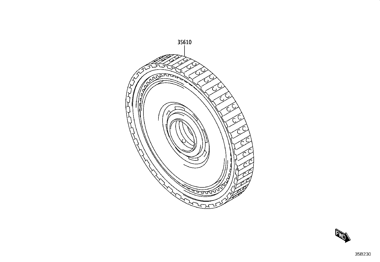 35650-WC003 CLUTCH ASSY, REAR MULTIPLE DISC product image