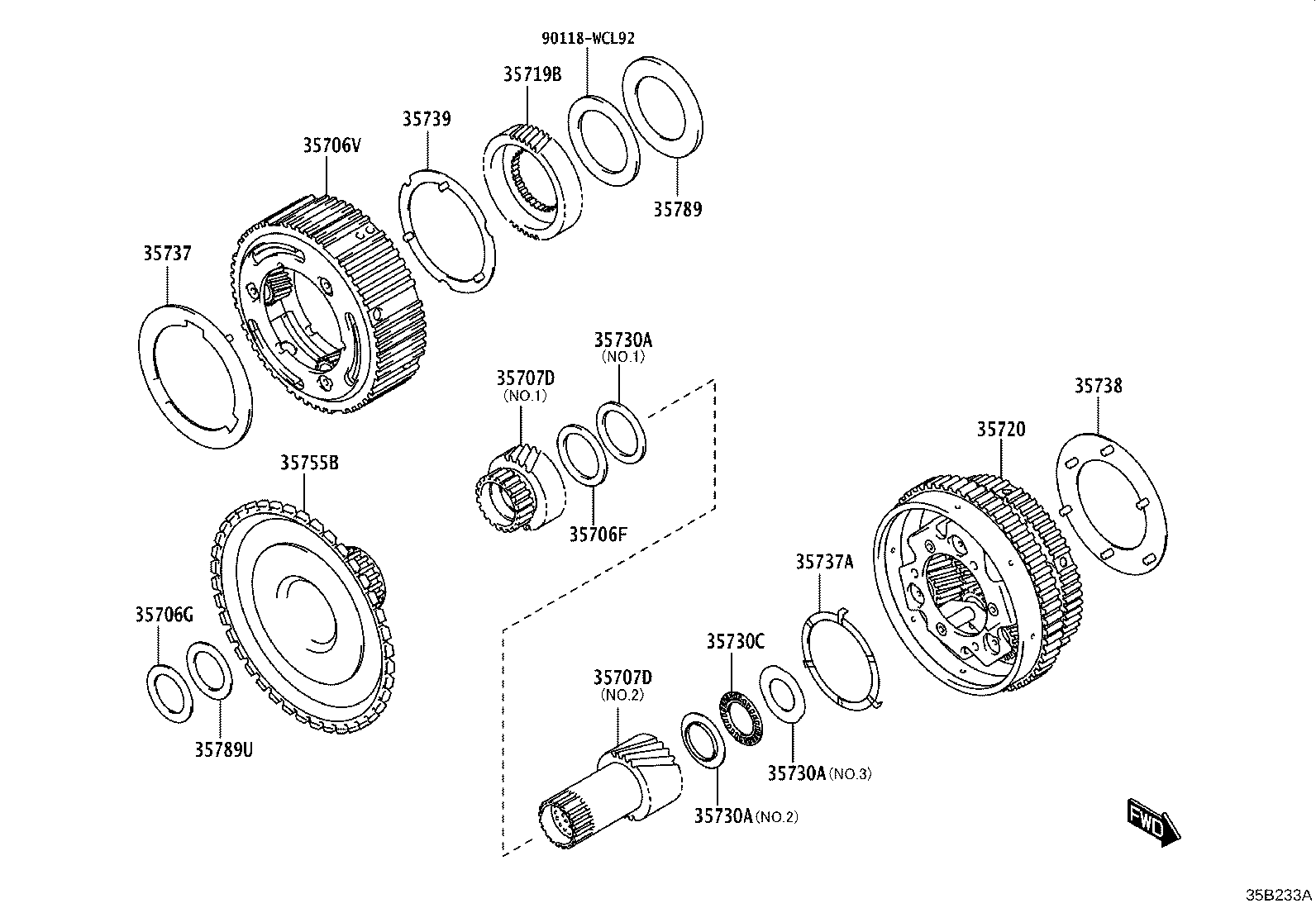 35706-WC002 GEAR SUB ASSY, PLANETARY SUN product image