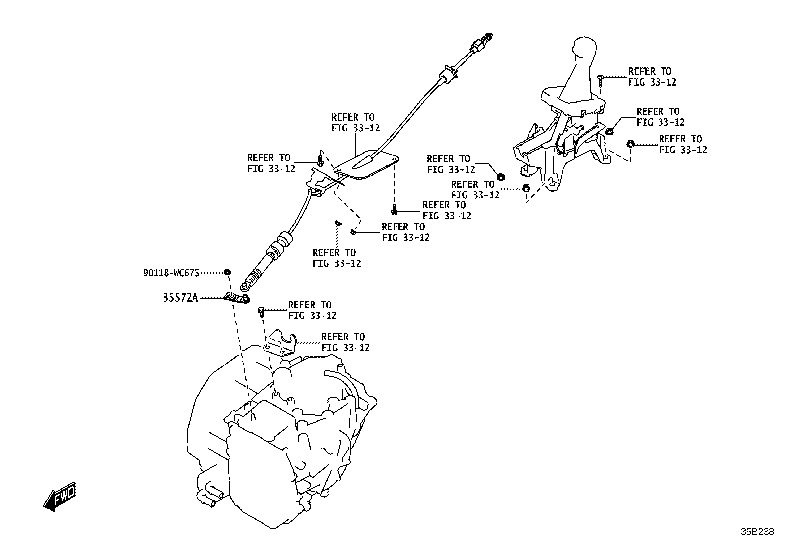 35501-WC002 ROD SUB-ASSY, PARKING LOCK product image