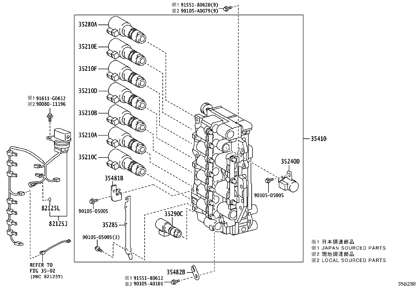 35410-0E010 BODY ASSY, TRANSMISSION VALVE product image
