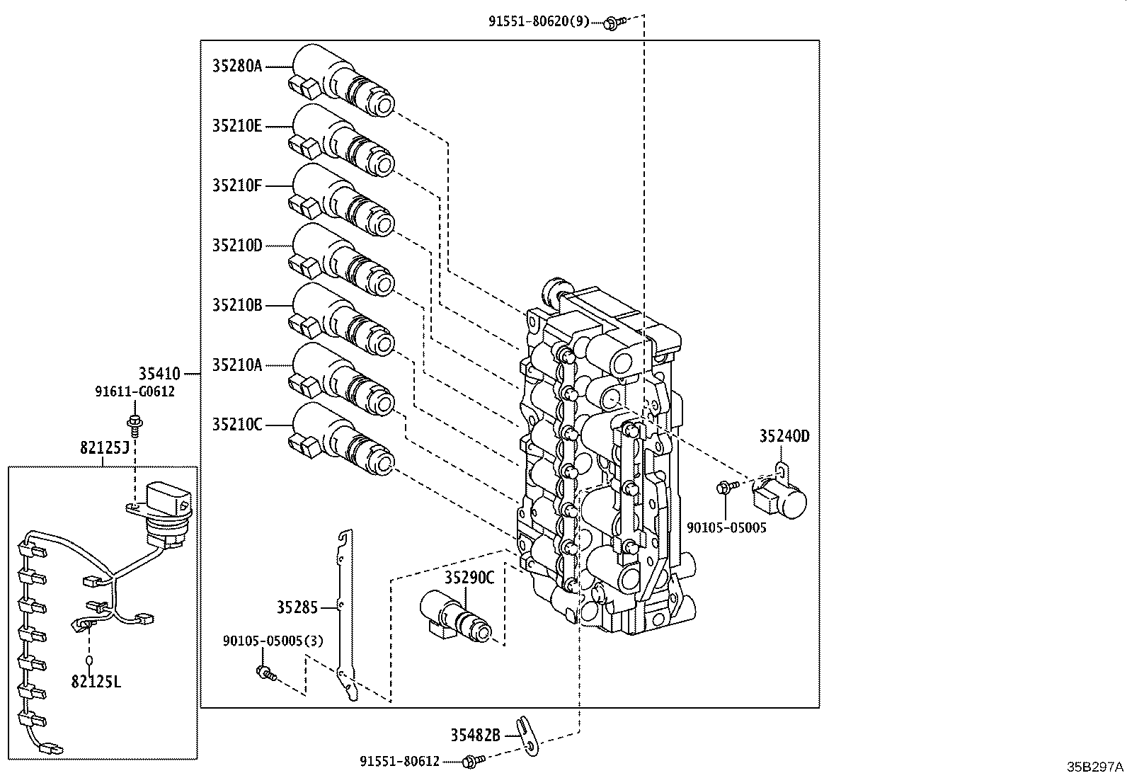 Toyota 35410-48100 BODY ASSY, TRANSMISSION VALVE
