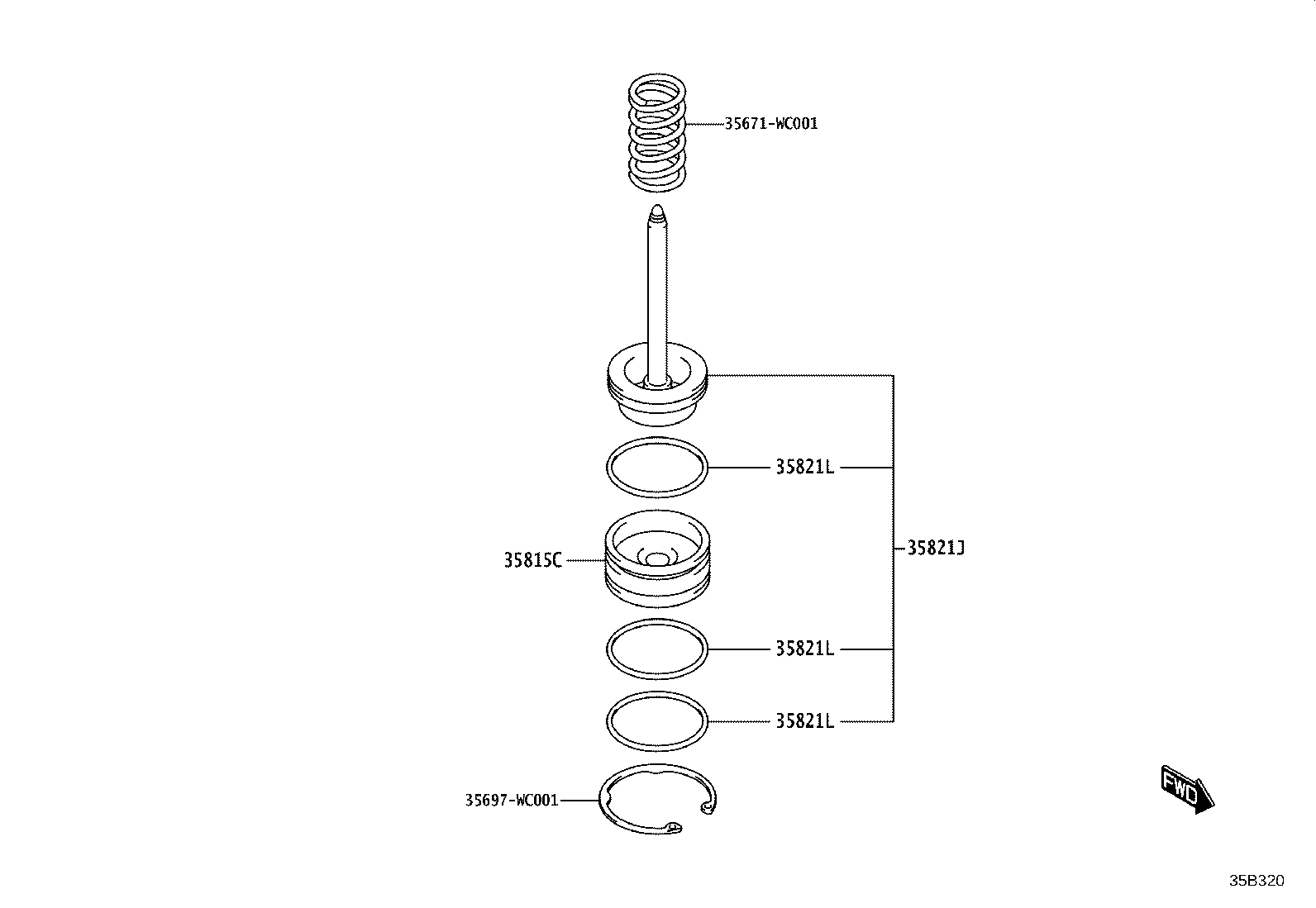 35650-WC003 CLUTCH ASSY, REAR MULTIPLE DISC product image