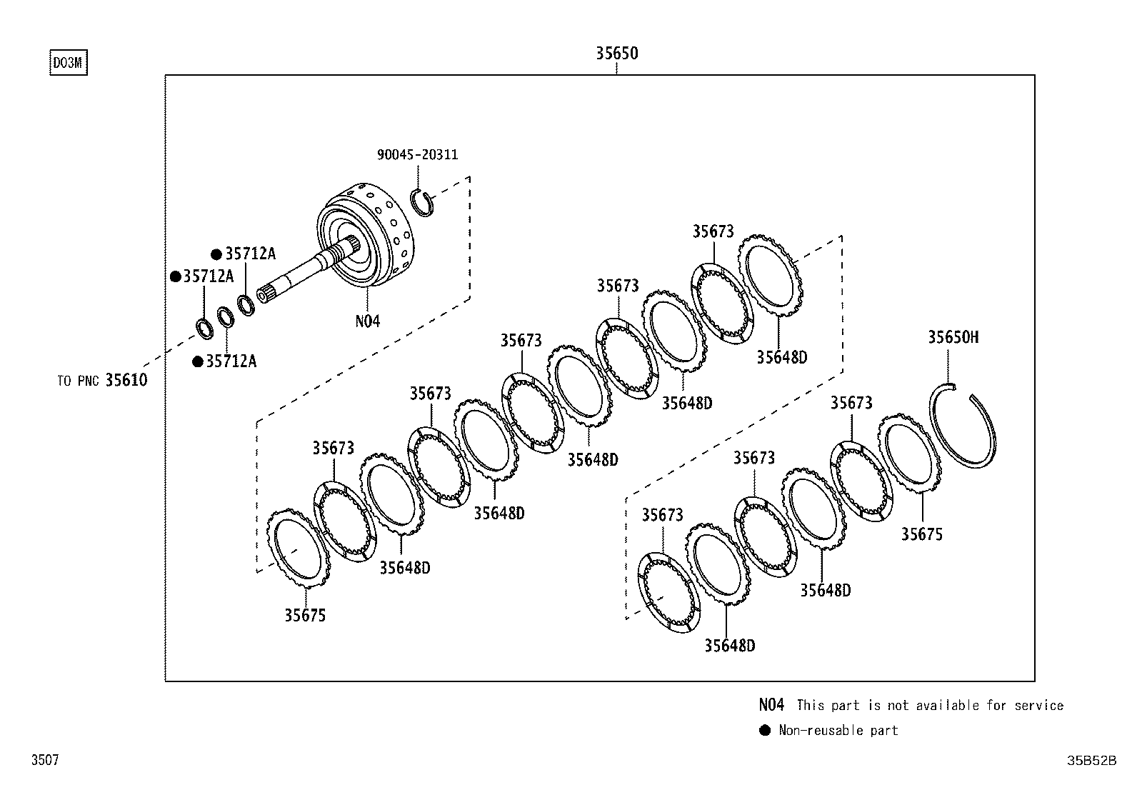 35650-B5010 CLUTCH ASSY, REAR MULTIPLE DISC product image