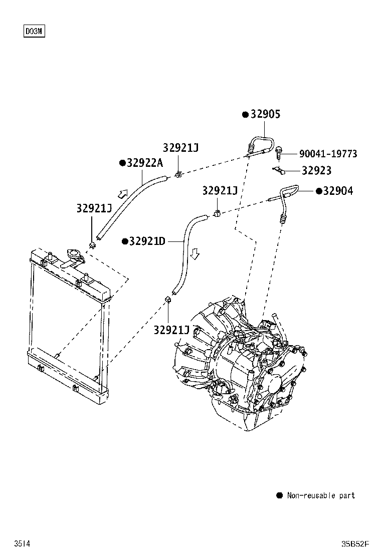 32941-B6010 HOSE(FOR OIL COOLER INLET) product image