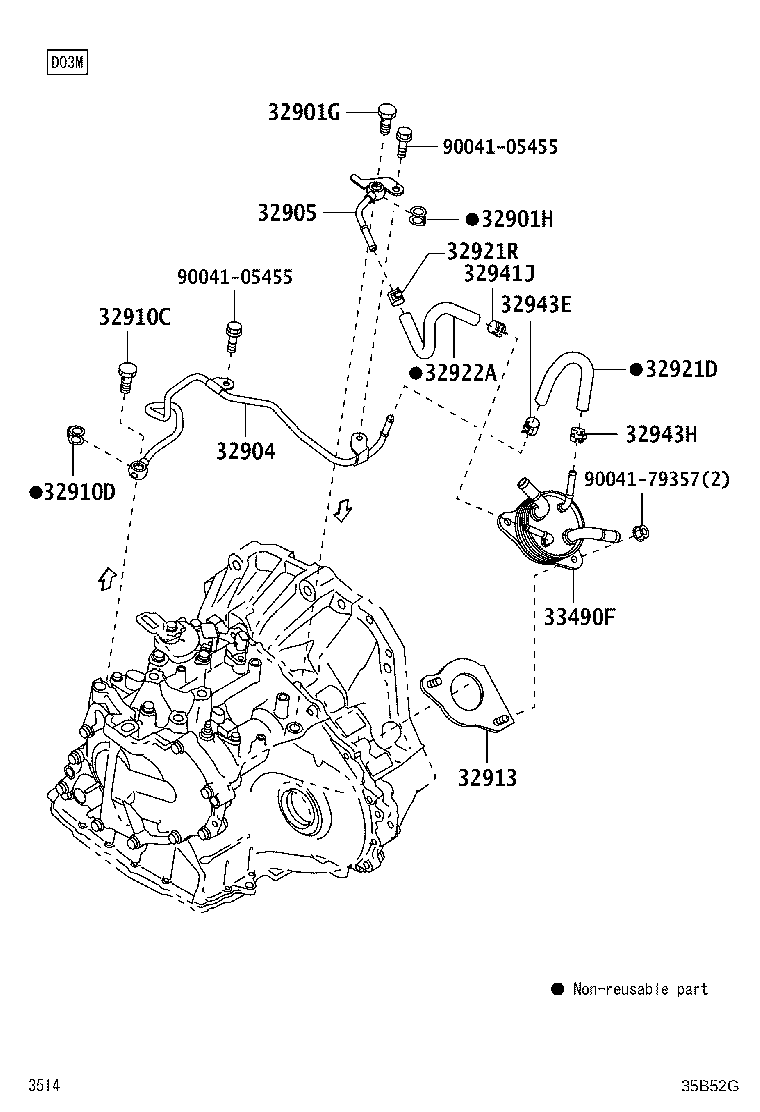 32941-B6010 HOSE(FOR OIL COOLER INLET) product image