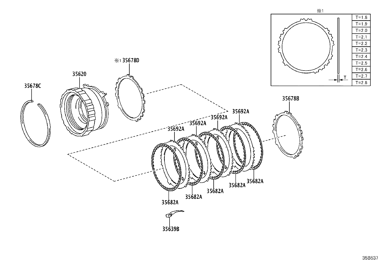 35621-71020 PISTON, BRAKE, NO.1 product image