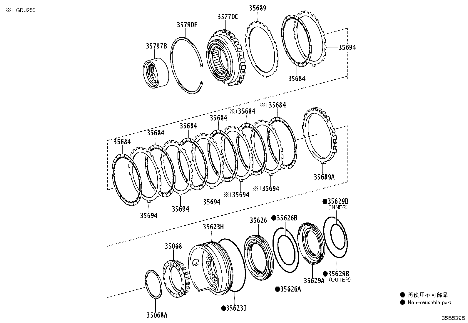 35623-71020 PISTON, 1ST & REVERSE BRAKE product image