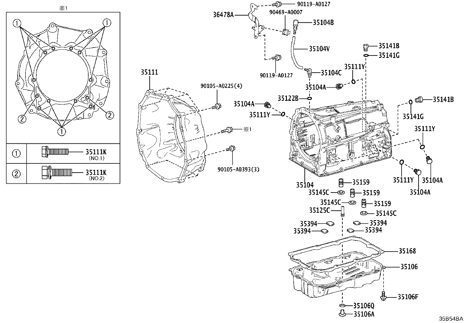 Toyota 35106-04020 PAN SUB-ASSY, AUTOMATIC TRANSMISSION OIL