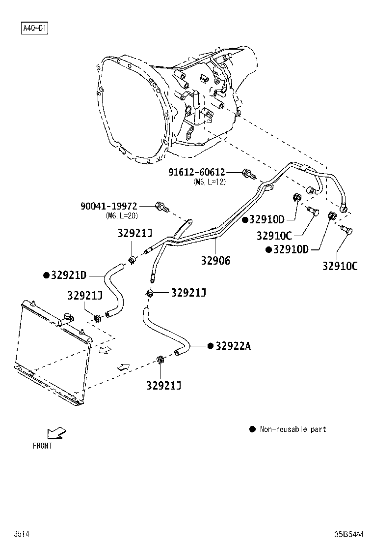 32941-B0020 HOSE(FOR OIL COOLER INLET) product image