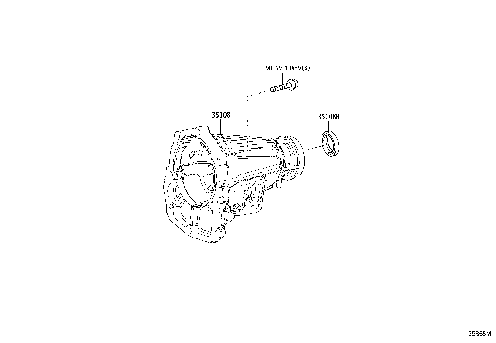 35108-04030 HOUSING SUB-ASSY, EXTENSION (ATM) product image