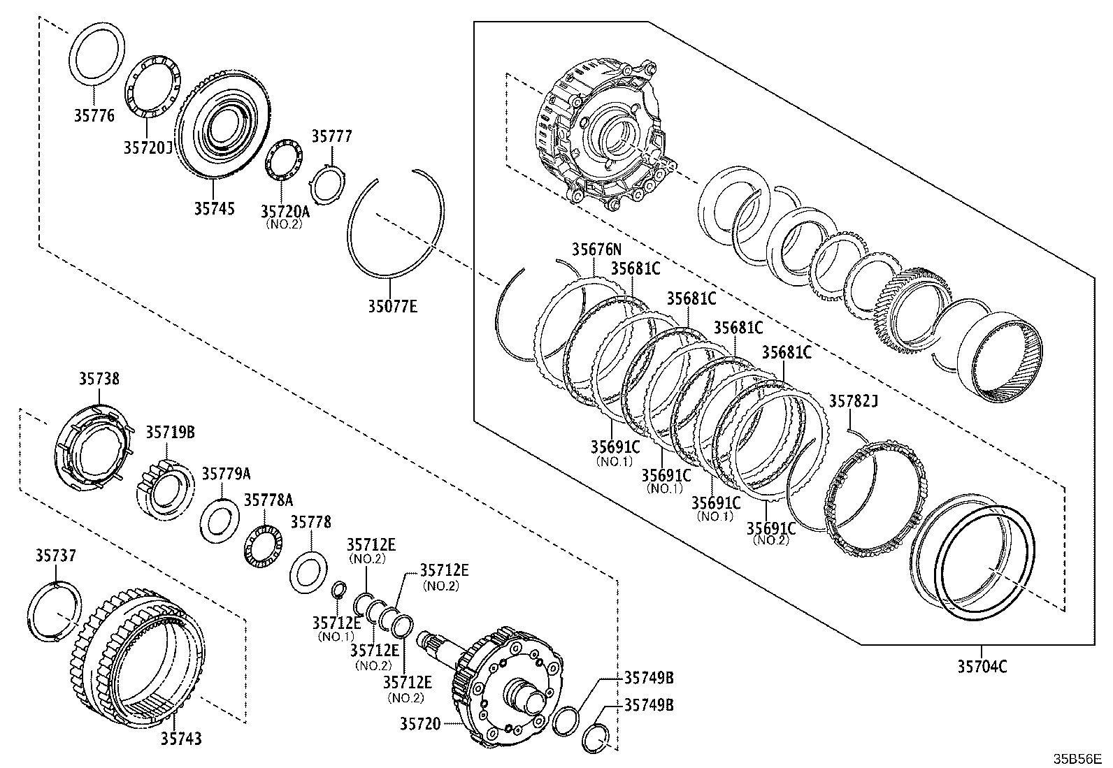 90374-58005 BEARING, THRUST NEEDLE ROLLER(FOR PLANETARY GEAR FRONT) product image