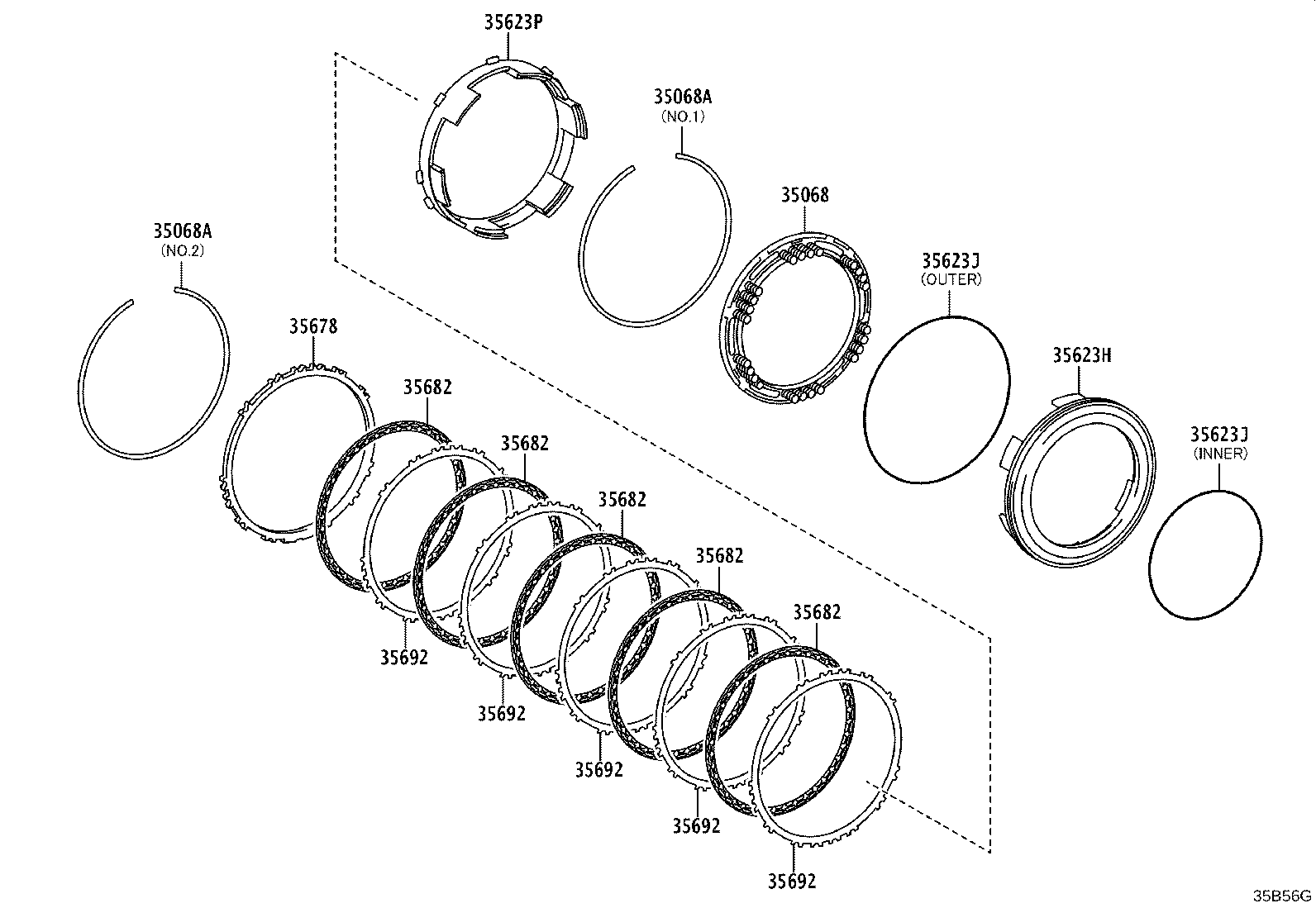 35624-48030 PISTON, 1ST & REVERSE BRAKE, NO.2 product image