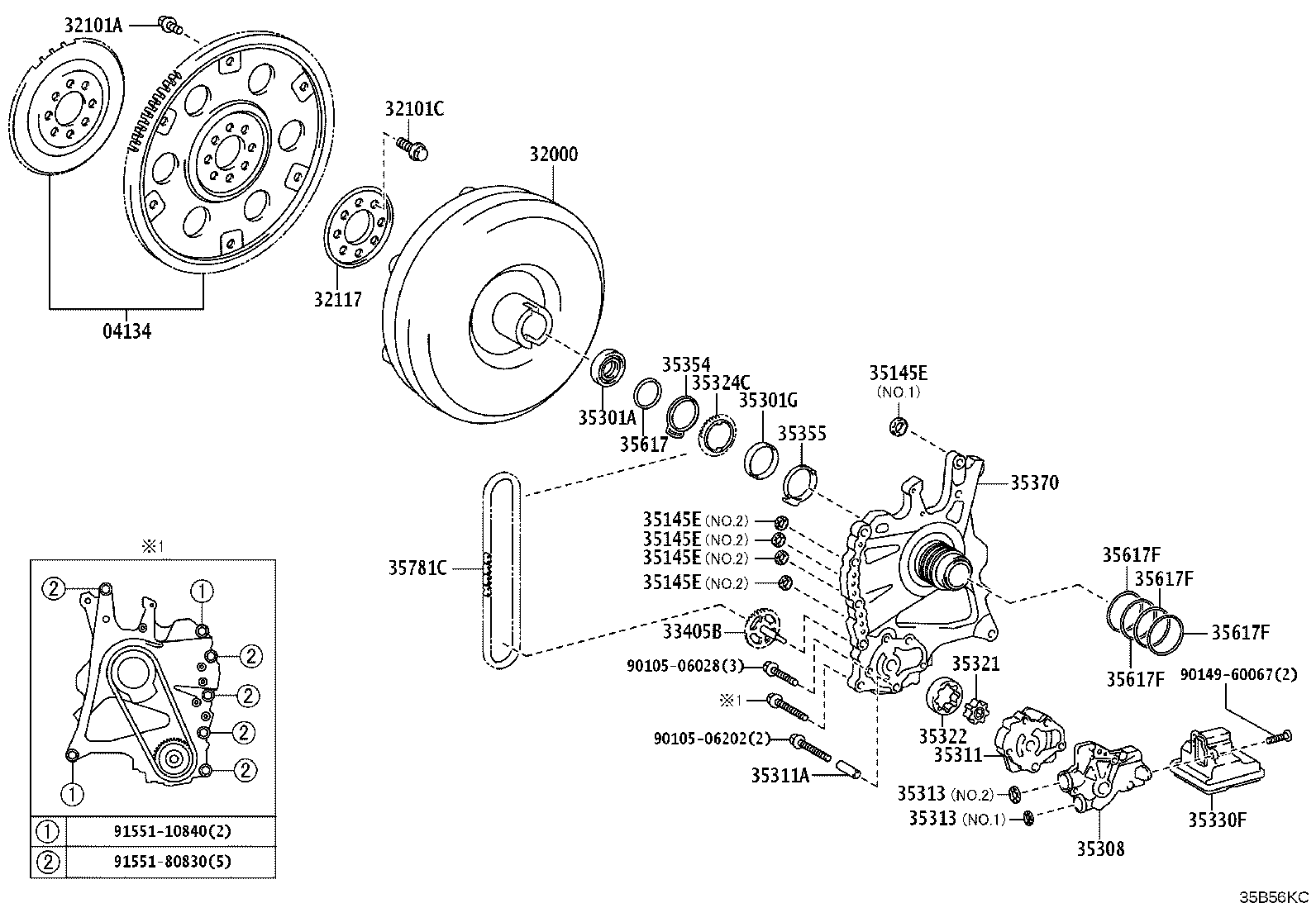35321-48110 GEAR, FRONT OIL PUMP DRIVE product image