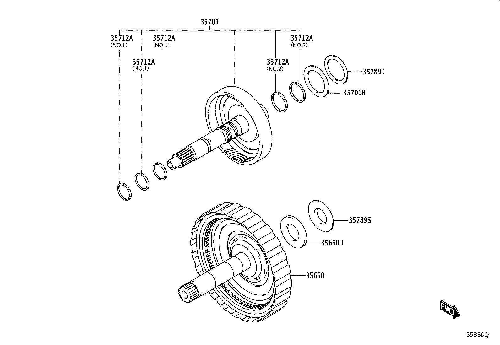 35610-WC004 CLUTCH ASSY, FRONT MULTIPLE DISC product image