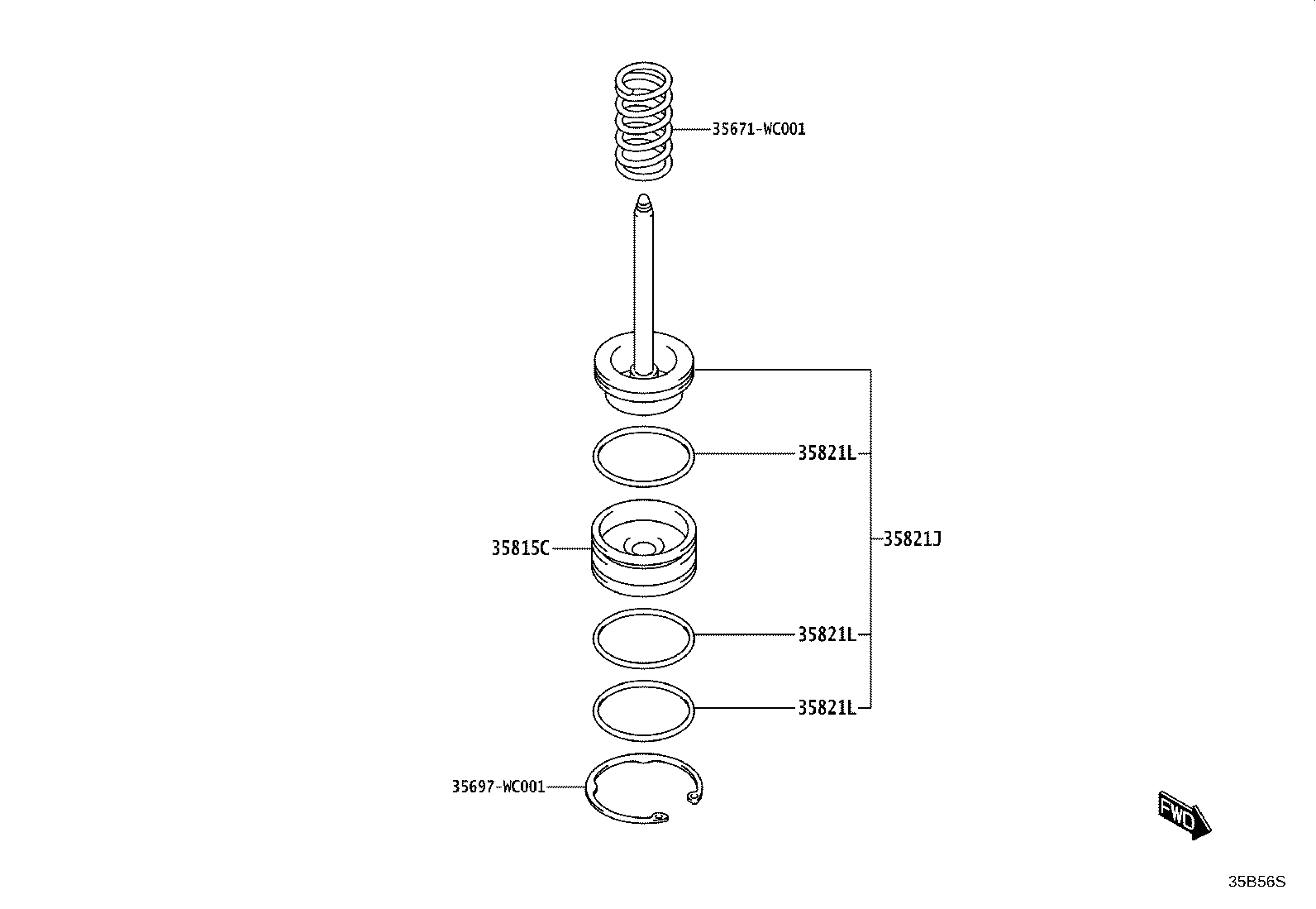 35610-WC004 CLUTCH ASSY, FRONT MULTIPLE DISC product image