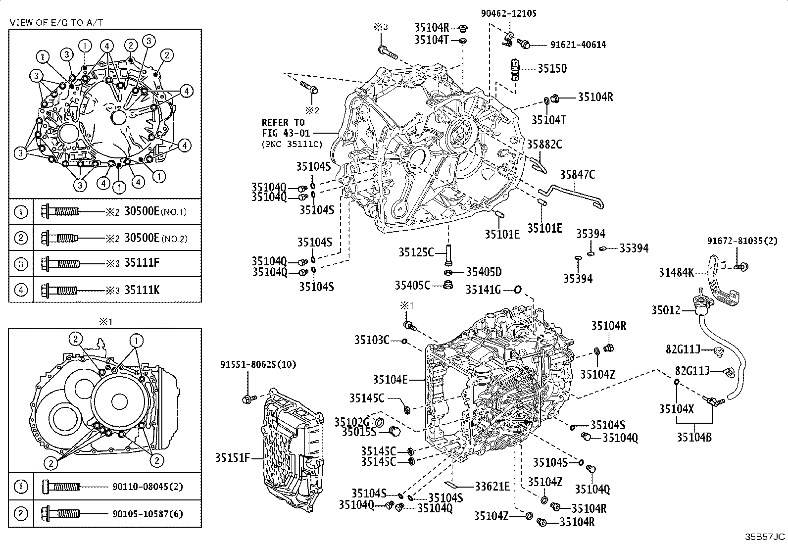 Toyota 91551-00840 BOLT (FOR TRANSMISSION HOUSING & CASE SETTING)