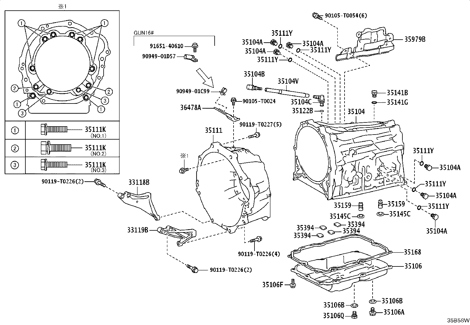 36478-0K150 BRACKET, TRANSMISSION BREATHER product image