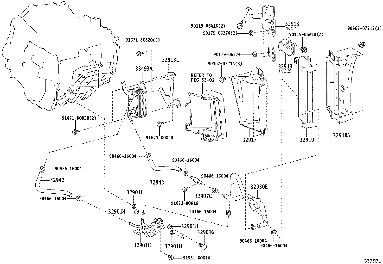 32917-12010 DUCT, TRANSMISSION OIL COOLER AIR product image