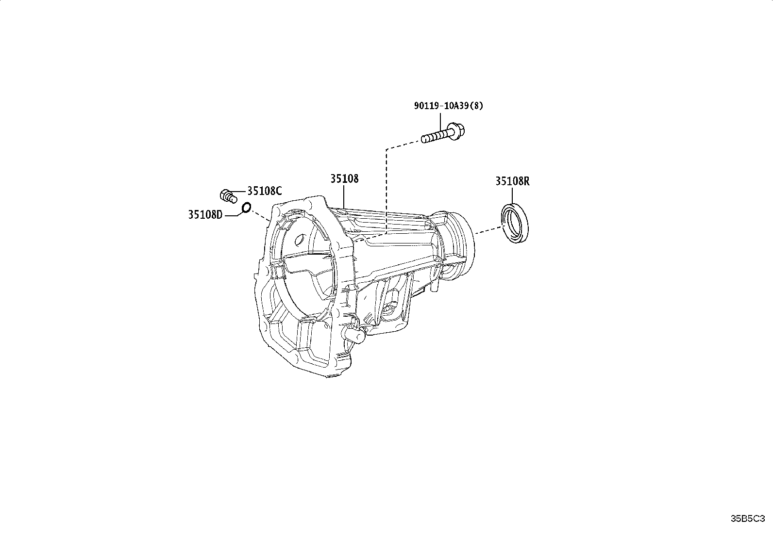 35108-35110 HOUSING SUB-ASSY, EXTENSION (ATM) product image