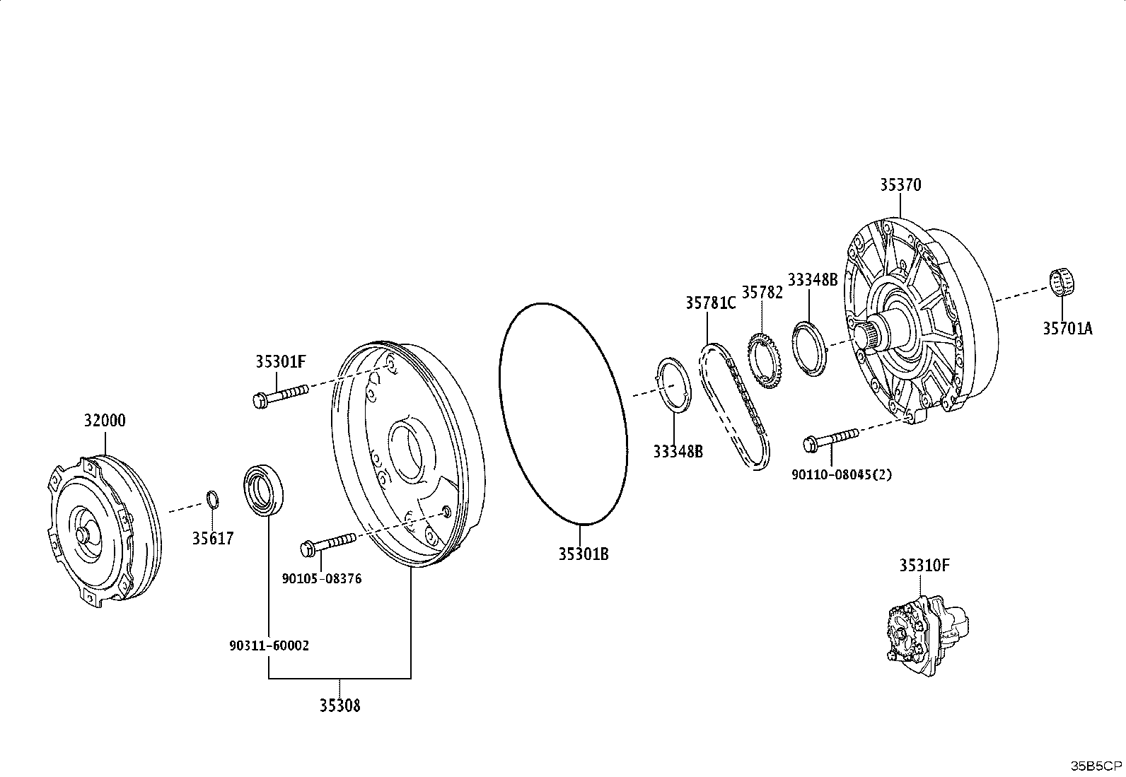 35300-60030 PUMP ASSY, FRONT OIL product image