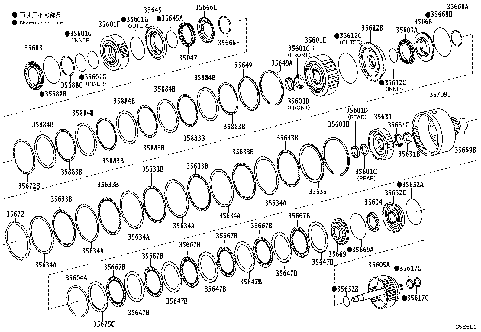 35652-30060 PISTON SUB-ASSY, DIRECT CLUTCH product image