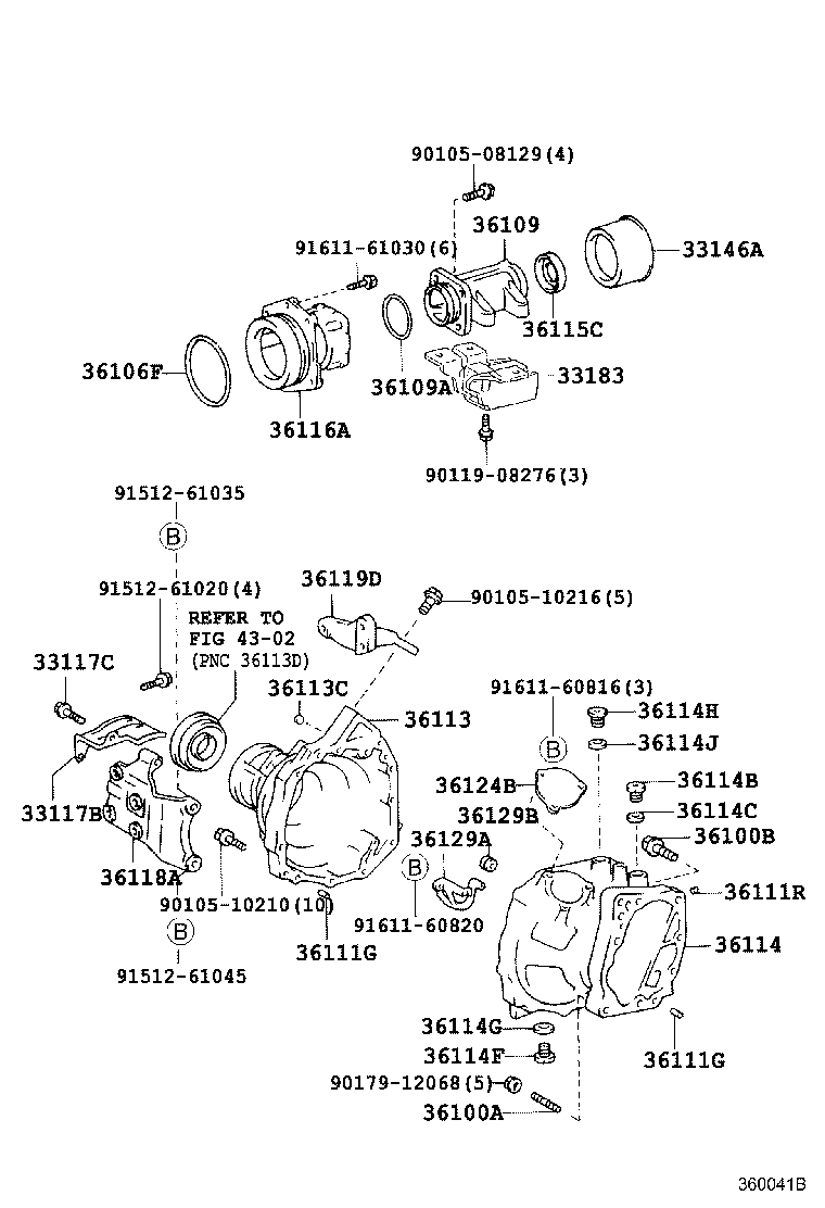 36121-33010 COVER, TRANSFER CASE, NO.1 product image