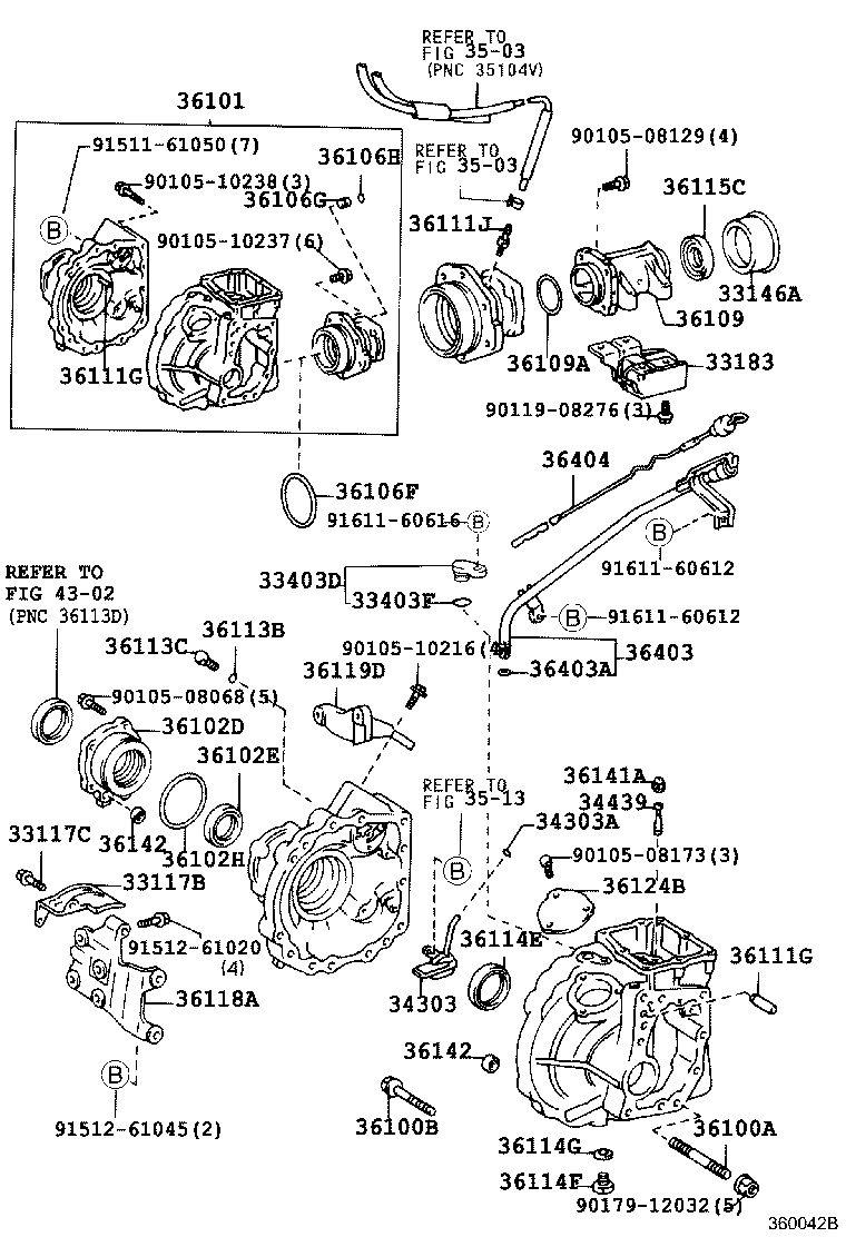 36121-33010 COVER, TRANSFER CASE, NO.1 product image