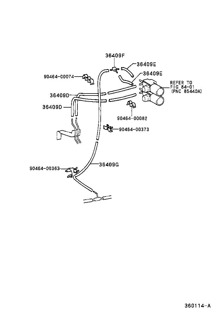 95446-09460 HOSE, VACUUM, NO.1 (FOR FRONT DRIVE SHIFT) product image
