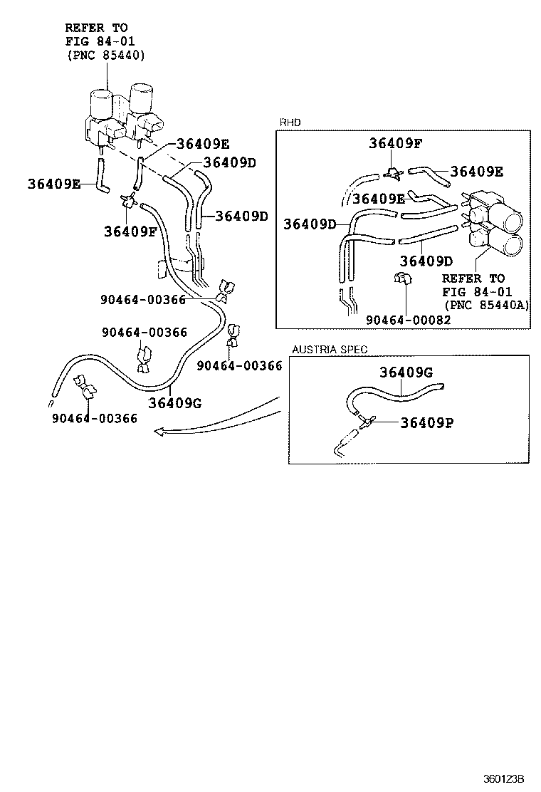 95446-09320 HOSE, VACUUM, NO.1 (FOR FRONT DRIVE SHIFT) product image