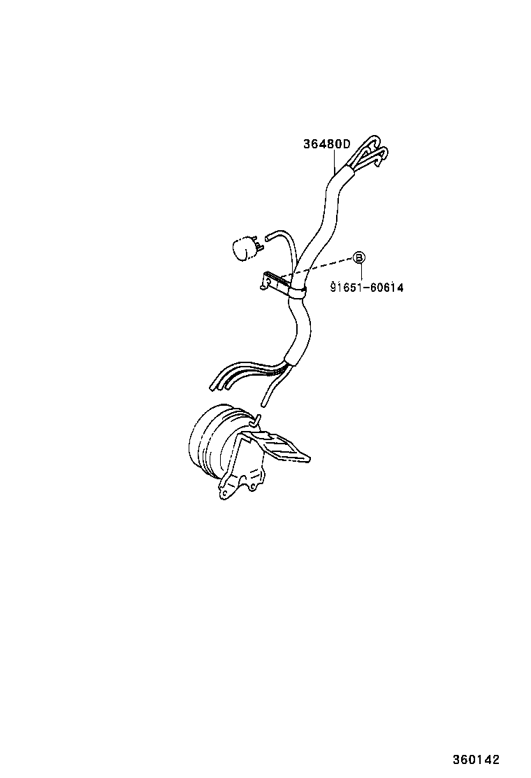36480-42011 TUBE ASSY, TRANSFER VACUUM product image