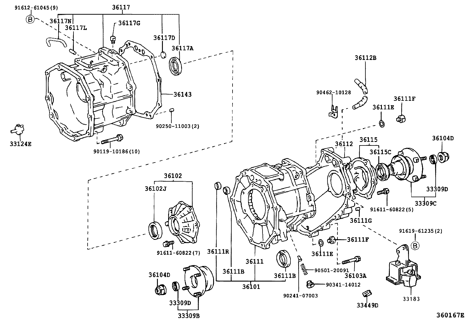 36101-35130 CASE SUB-ASSY, TRANSFER product image