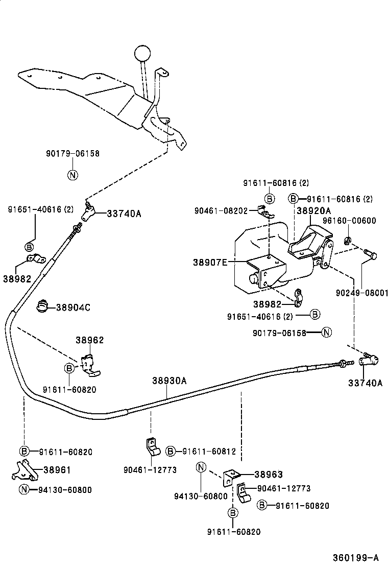 38902-37030 BRACKET SUB-ASSY, VALVE CONTROL LEVER product image