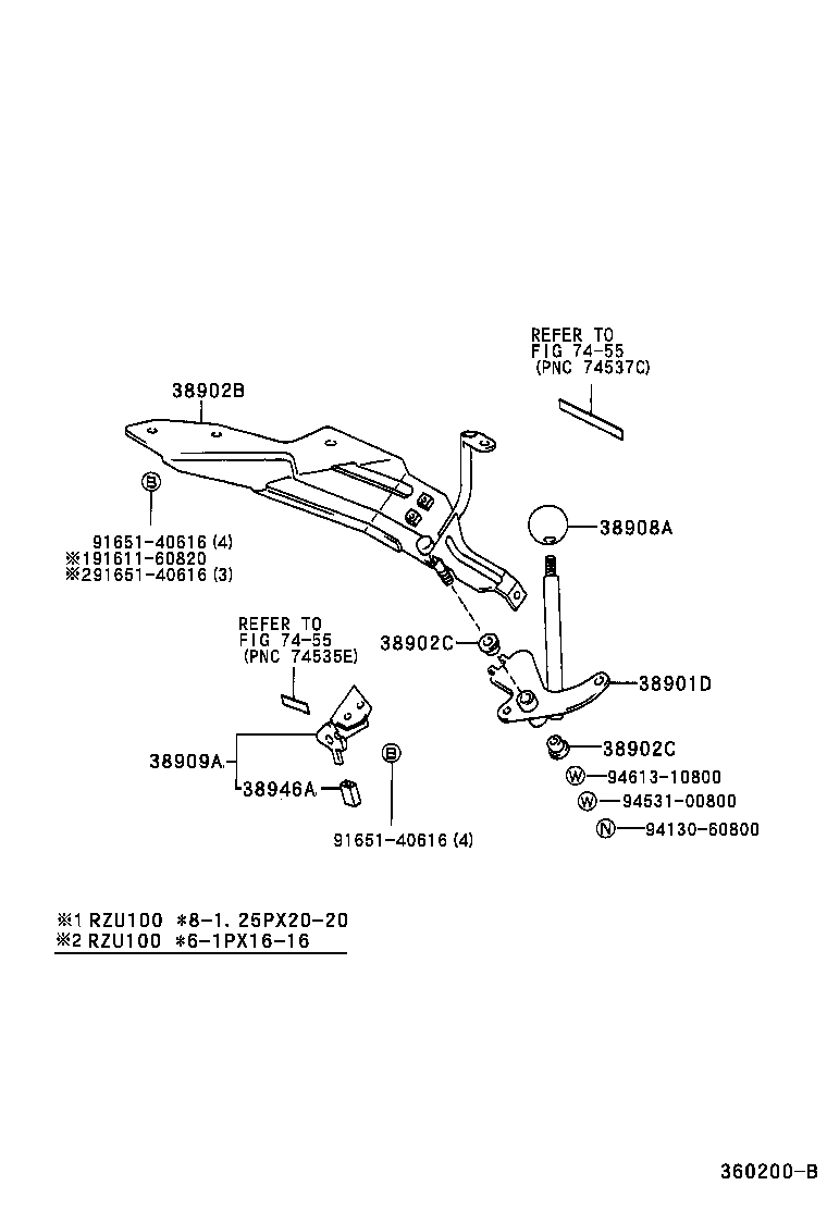 38902-37010 BRACKET SUB-ASSY, VALVE CONTROL LEVER product image