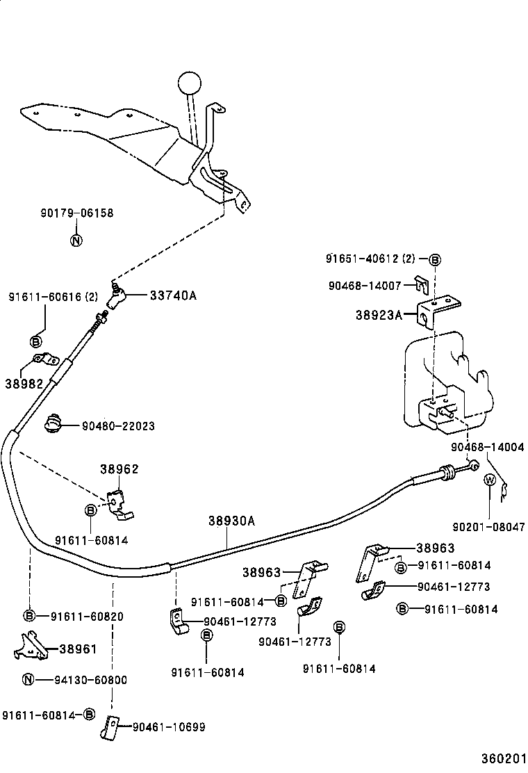 38902-37010 BRACKET SUB-ASSY, VALVE CONTROL LEVER product image