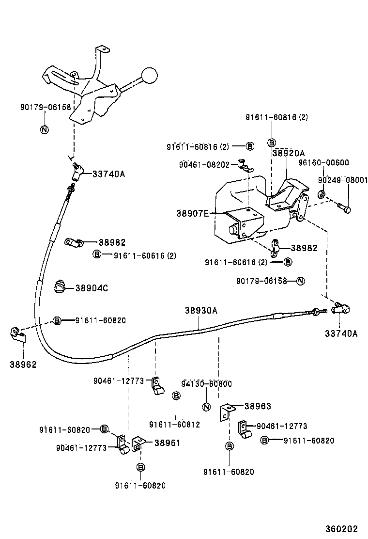 38902-37010 BRACKET SUB-ASSY, VALVE CONTROL LEVER product image