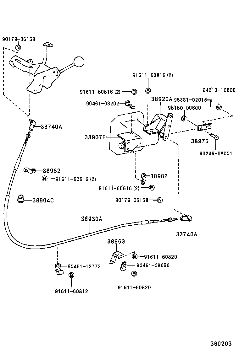 38902-37010 BRACKET SUB-ASSY, VALVE CONTROL LEVER product image