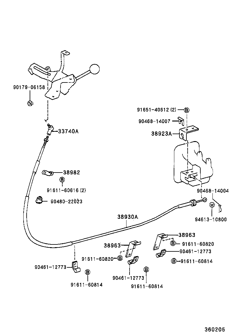 38902-37010 BRACKET SUB-ASSY, VALVE CONTROL LEVER product image