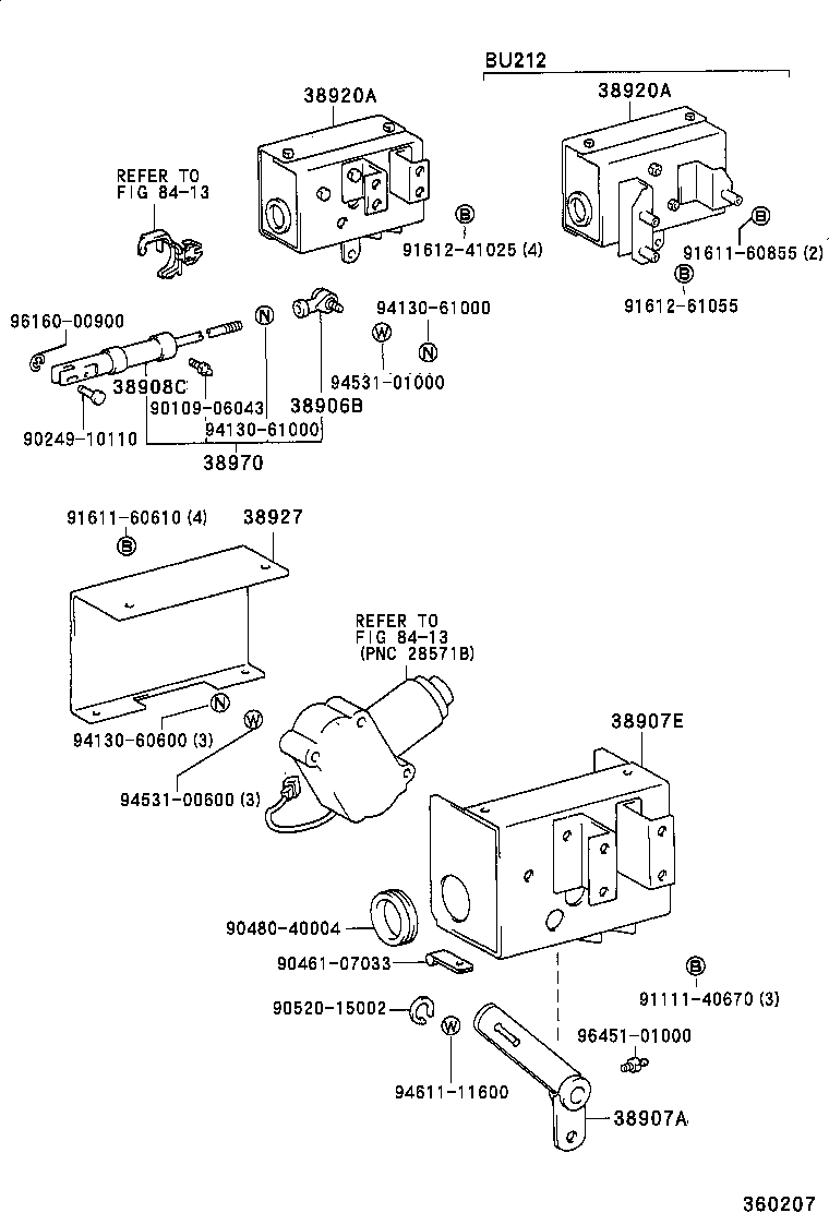 38902-37030 BRACKET SUB-ASSY, VALVE CONTROL LEVER product image
