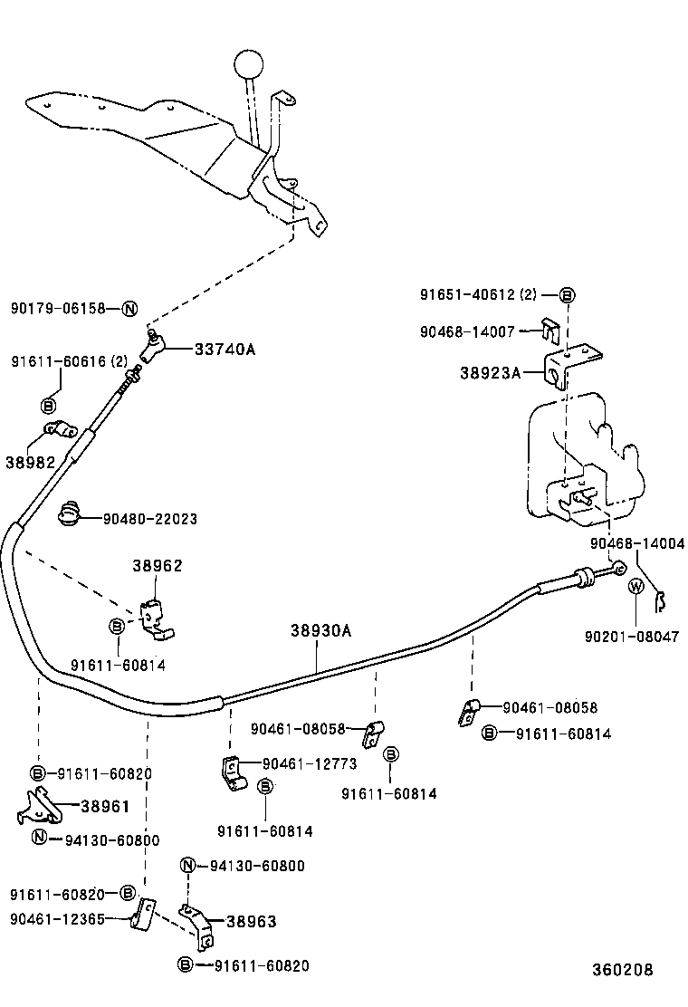 38902-37030 BRACKET SUB-ASSY, VALVE CONTROL LEVER product image
