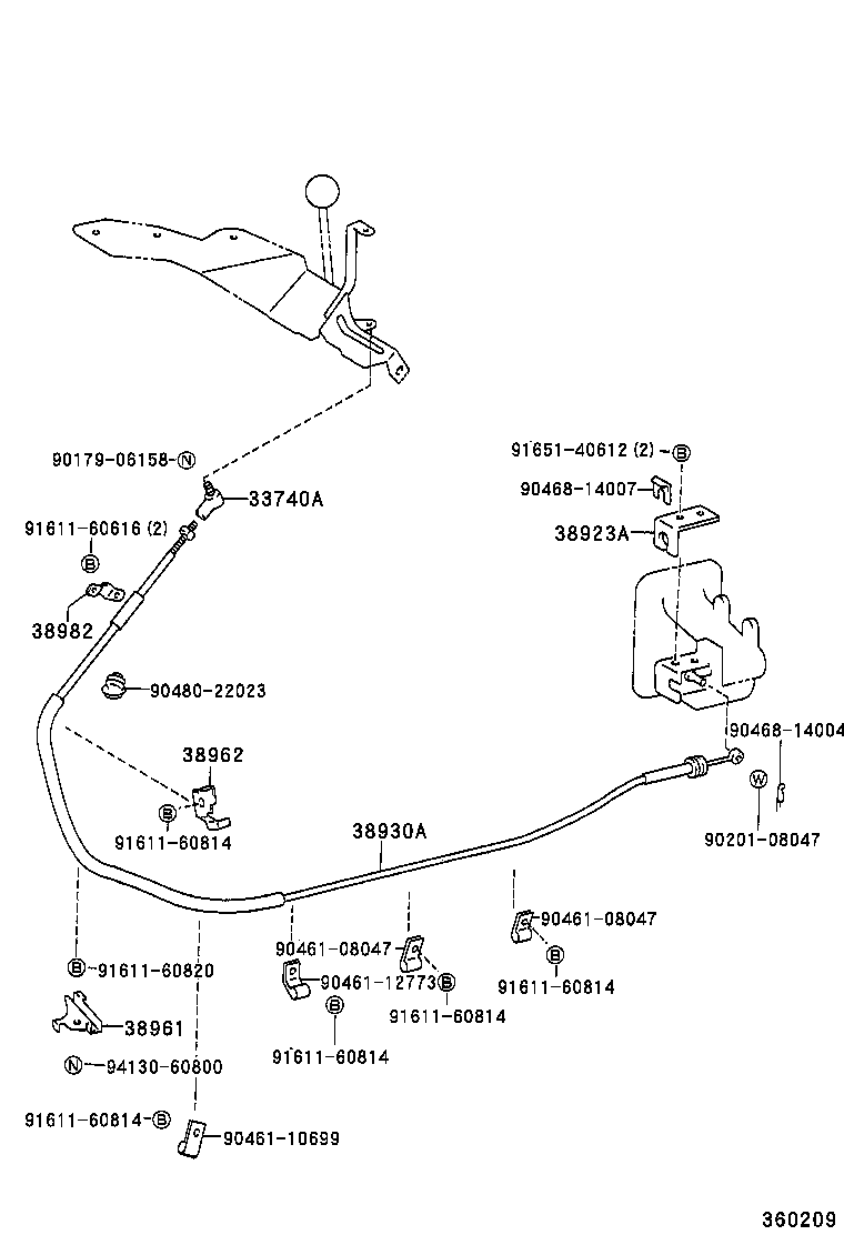 38902-37030 BRACKET SUB-ASSY, VALVE CONTROL LEVER product image