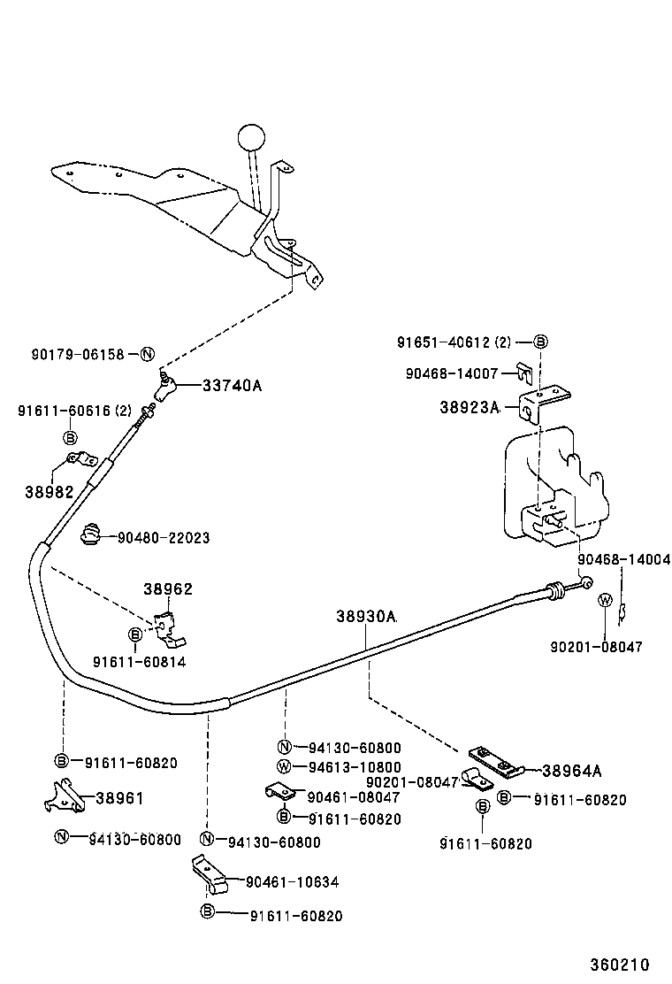 38902-37030 BRACKET SUB-ASSY, VALVE CONTROL LEVER product image
