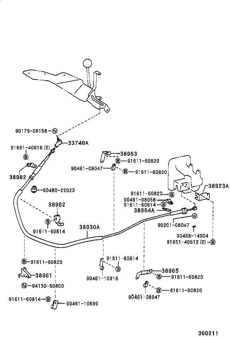 38902-37030 BRACKET SUB-ASSY, VALVE CONTROL LEVER product image