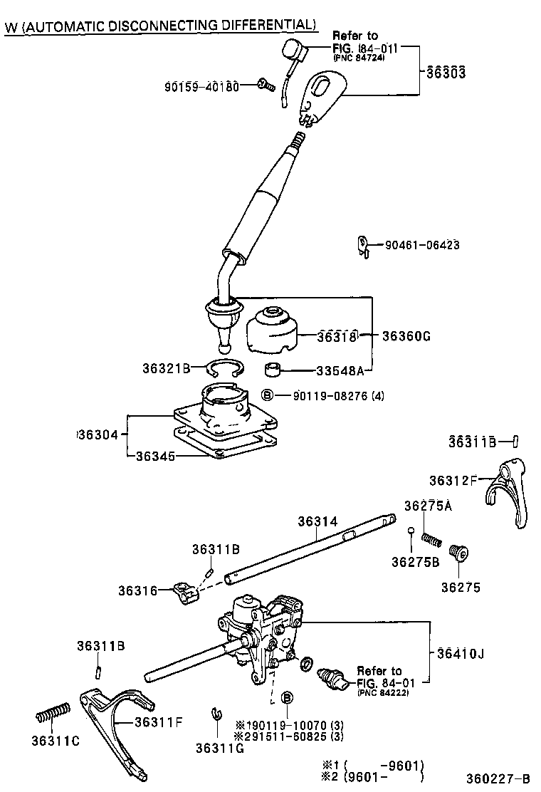 36360-35071 LEVER ASSY, TRANSFER HIGH & LOW SHIFT product image