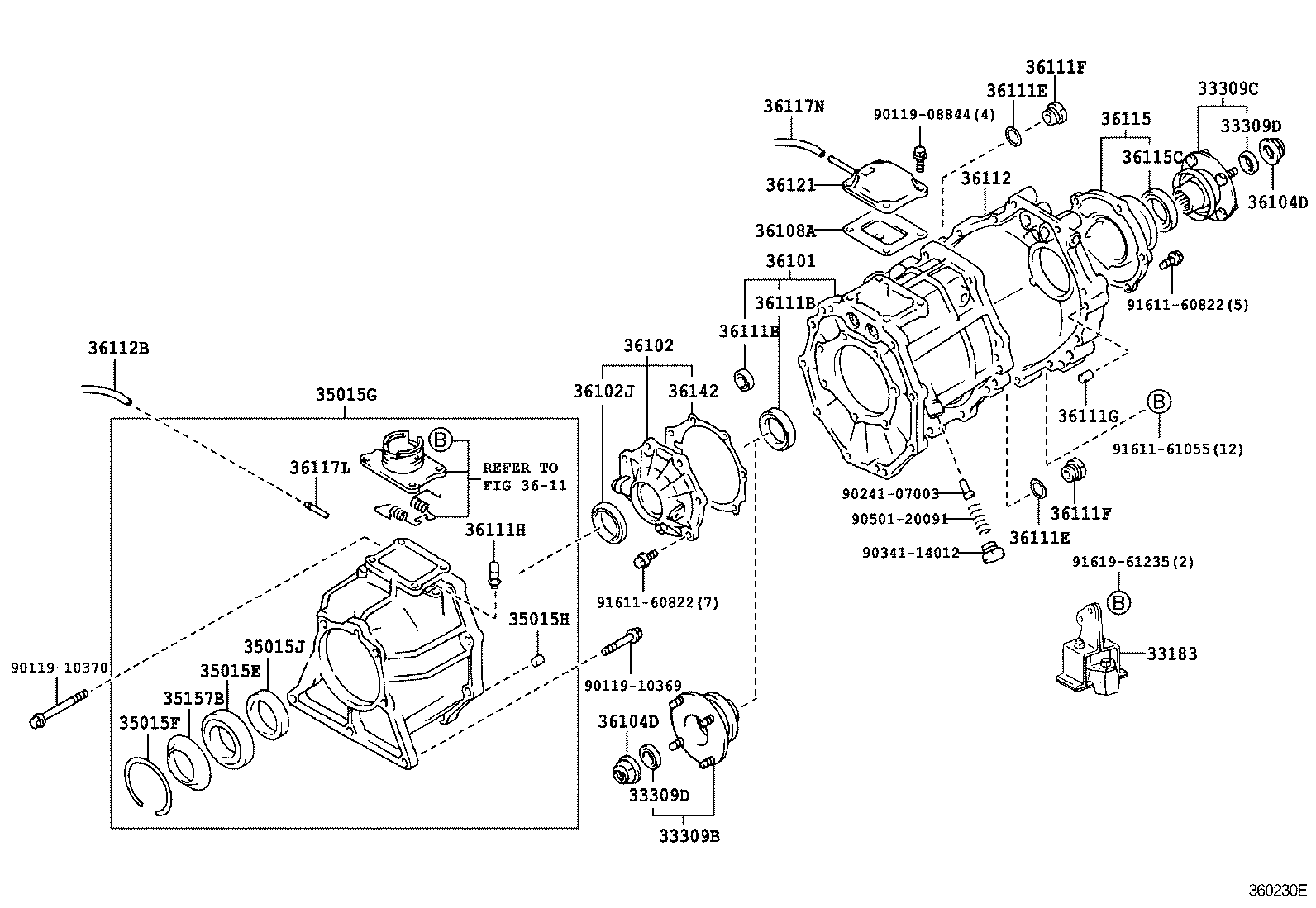 36107-35110 ADAPTER, TRANSFER product image