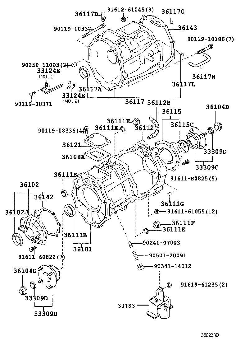 36101-35130 CASE SUB-ASSY, TRANSFER product image