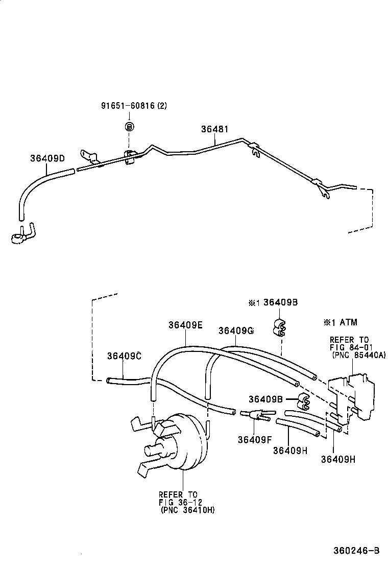90447-08153 HOSE, VACUUM, NO.2 (FOR FRONT DRIVE SHIFT) product image