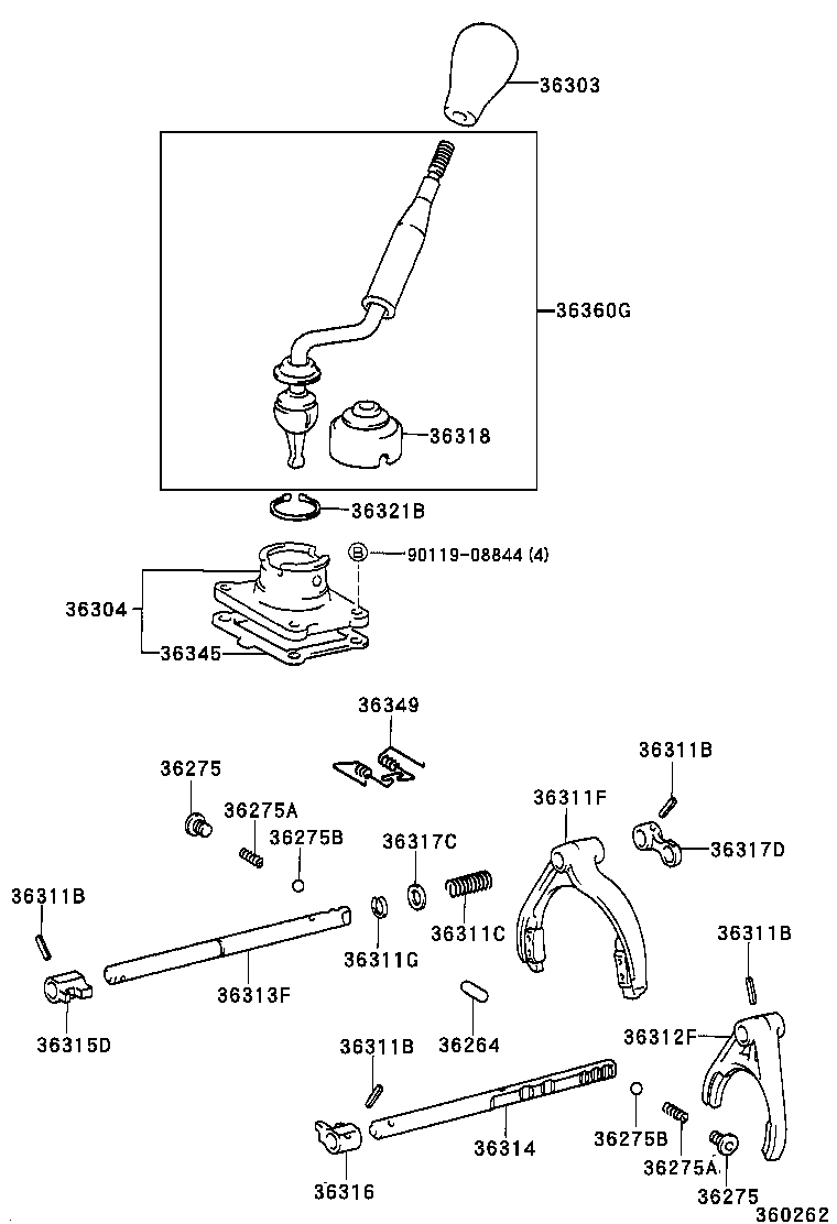 33555-35190 BOOT, TRANSFER FRONT DRIVE SHIFT product image